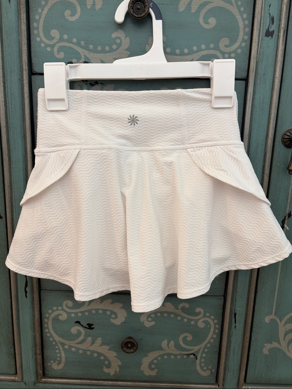 Athleta White Girls' Wave-Texture Flared Skirt